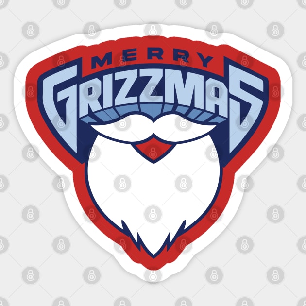 Merry Grizzmas Christmas Sticker by TheShirtGypsy